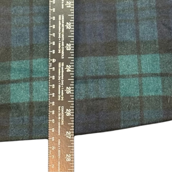 Tuckernuck Blackwatch Plaid Faye Blouse XL Bow Tie Ruffle Collar Wool Blend - Picture 13 of 13